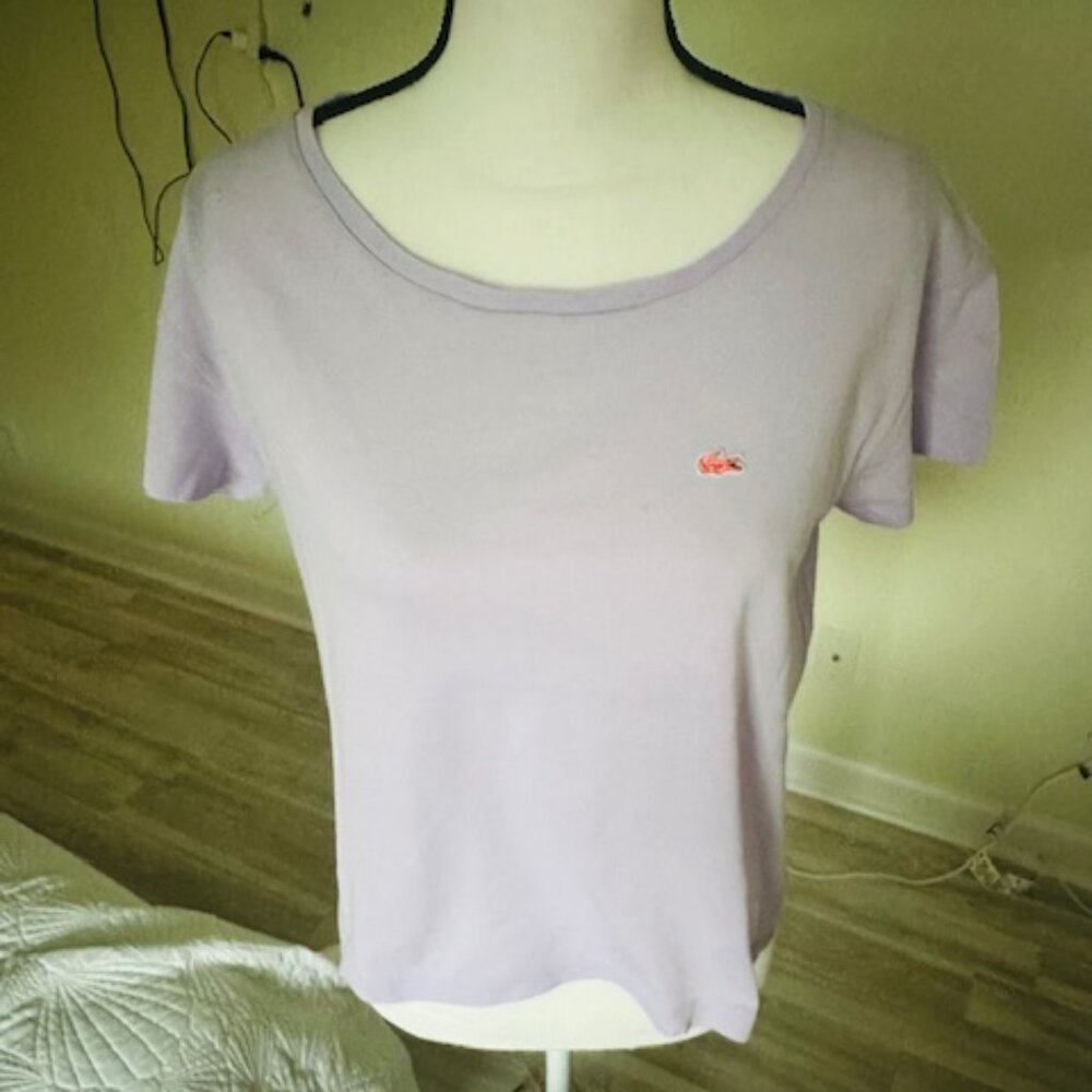 Lacoste Live Orange Logo Crew Neck T Shirt